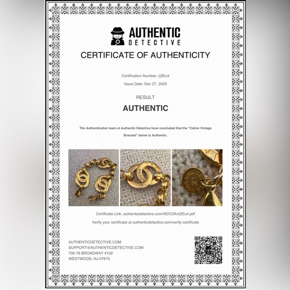 Celine Paris Vintage Gold Link Bracelet - Picture 2 of 7